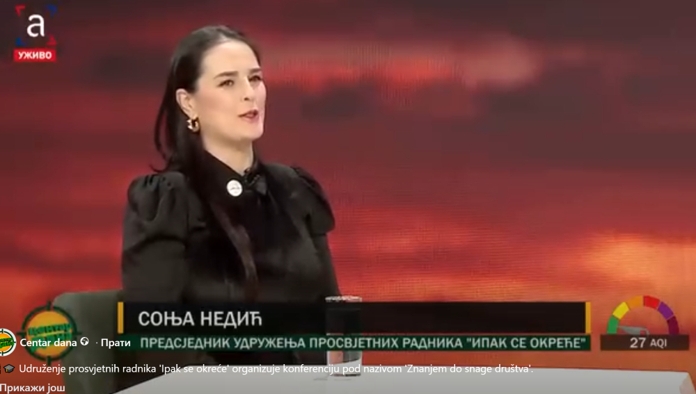 Gostovanje naše Sonje u jučerašnjoj emisiji „Centar dana“ na ATV-u.